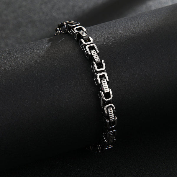 BRACE1 Seamless Silver Metallic Loop Bracelet